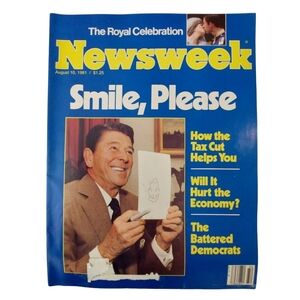 Vintage Newsweek Magazine  August 1981 Royal Wedding And President Reagan